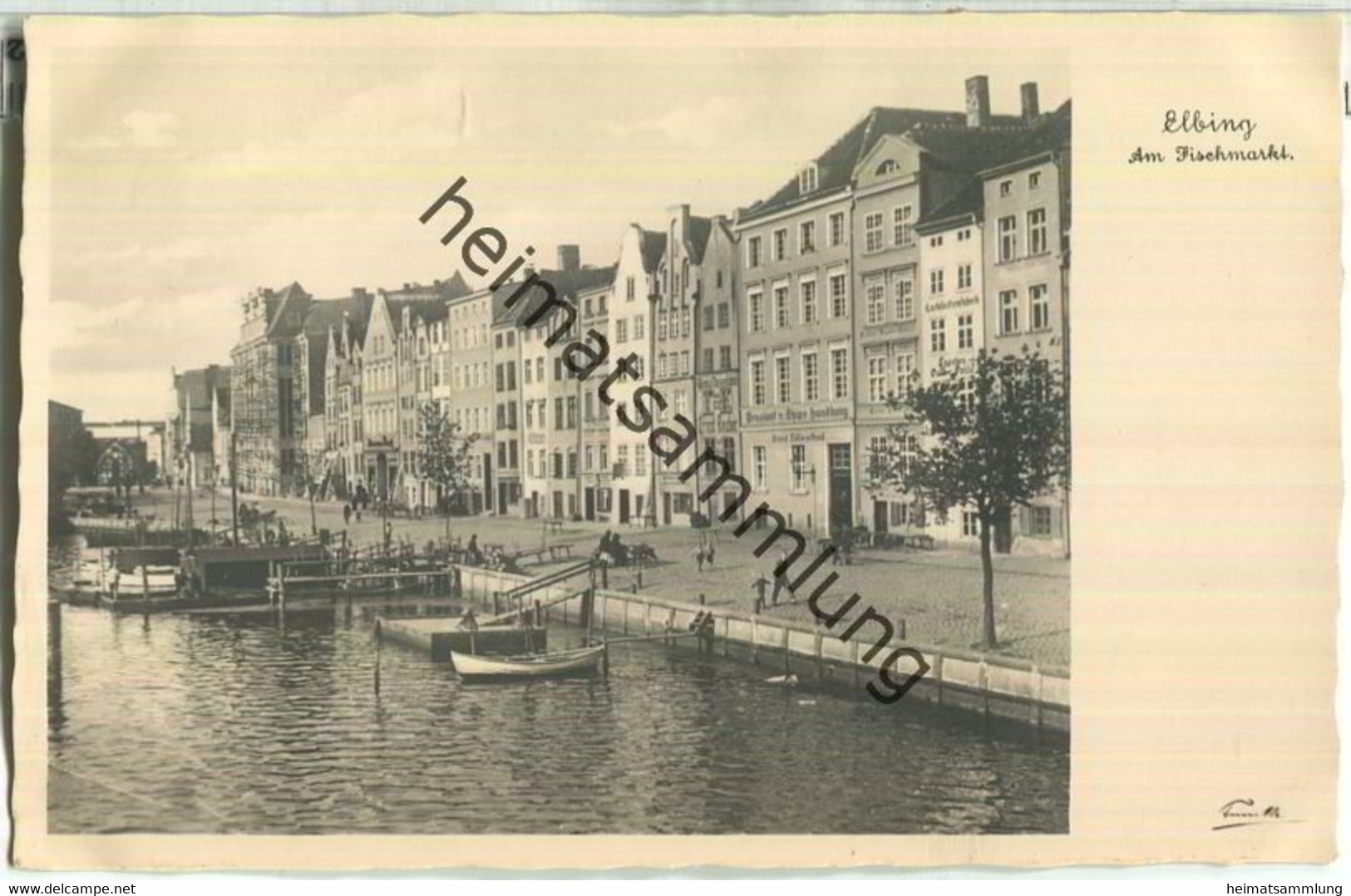 Elbing - Elblag - Am Fischmarkt - Foto-AK 30er Jahre - Verlag Trinks & Co GmbH Leipzig - Ostpreussen