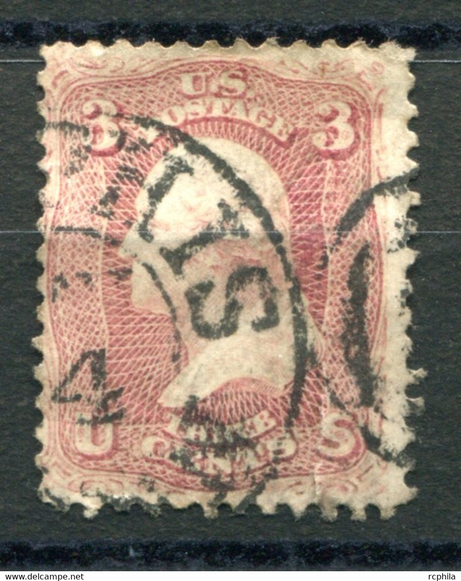 RC 23324 USA ETATS UNIS COTE 750€ N° 19a - 3c CARMIN VIF DEFECTUEUX ( FENTE EN BAS DU TIMBRE ) - Used Stamps