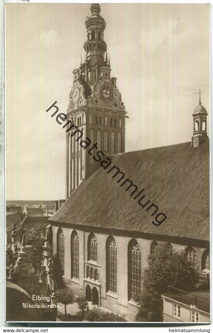 Elbing - Elblag - Nikolaikirche - Foto-AK 30er Jahre - Verlag Trinks & Co GmbH Leipzig - Ostpreussen