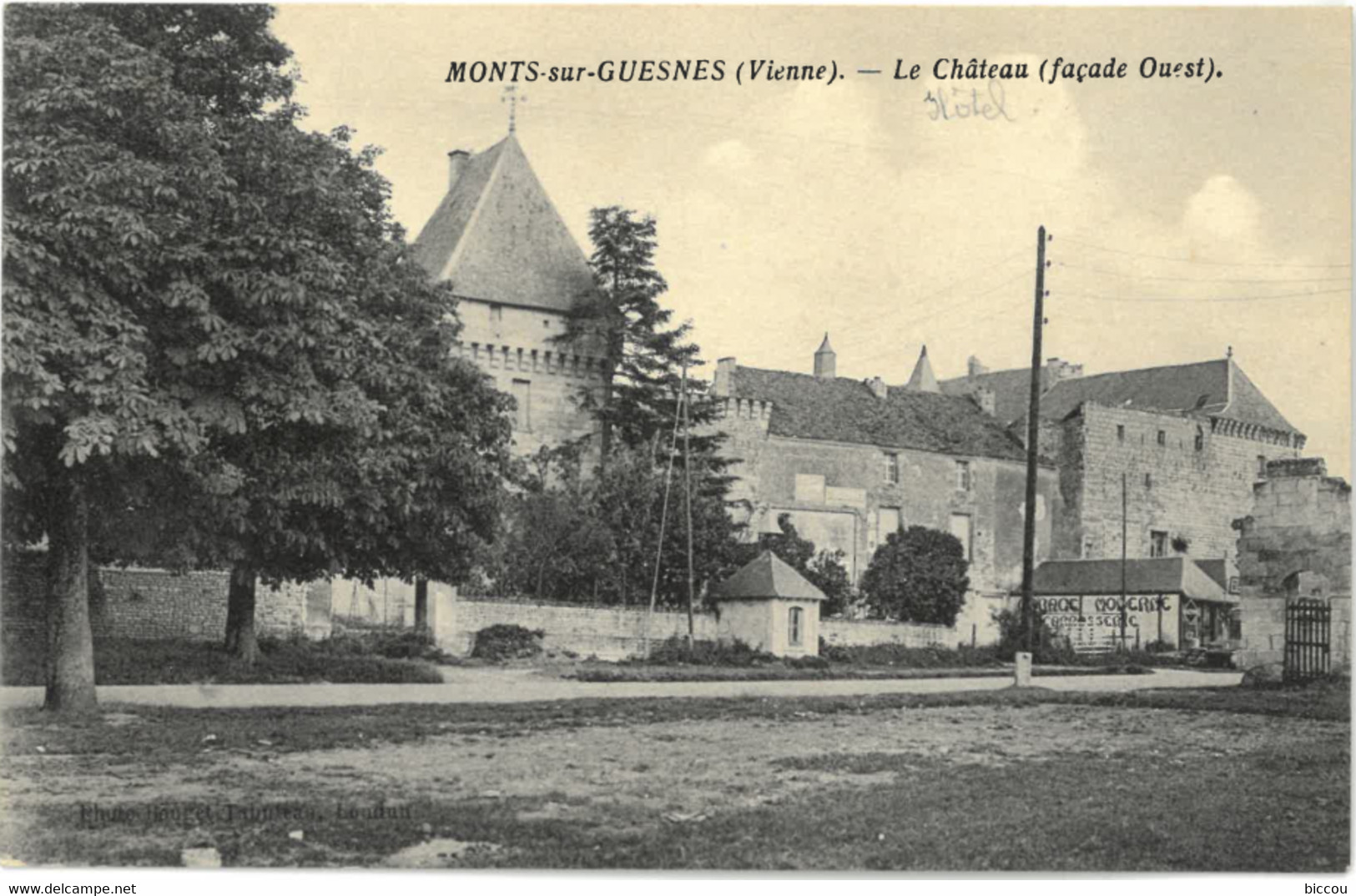 Cpa MONTS SUR GUESNES (Vienne) 86 - 1935 - Le Château (façade Ouest) - Monts Sur Guesnes