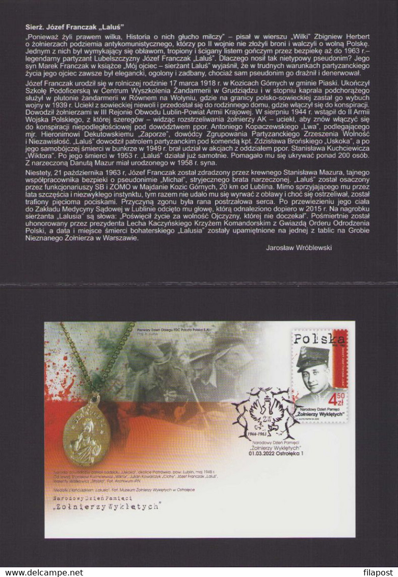 Poland 2022 Booklet - National Day Of Remembrance Of Blind Soldiers, Sergeant Jozef Franczak Polish Army Soldier / Block - Booklets