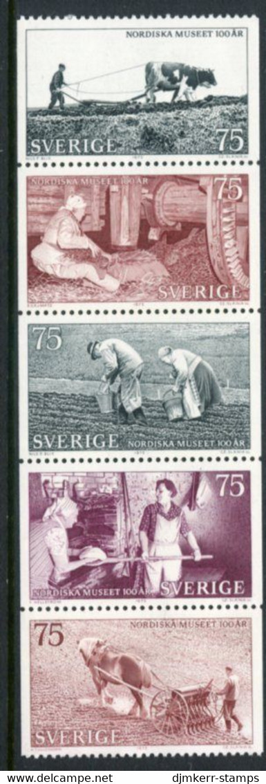 SWEDEN 1973 Nordic Museum  MNH / **.  Michel 815-19 - Unused Stamps