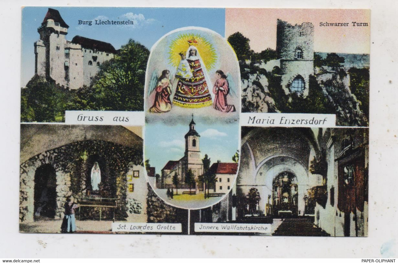 A 2344 MARIA-ENZERSDORF, Wallfahrtskirche, Lourdes Grotte, Burg Liechtenstein... - Maria Enzersdorf