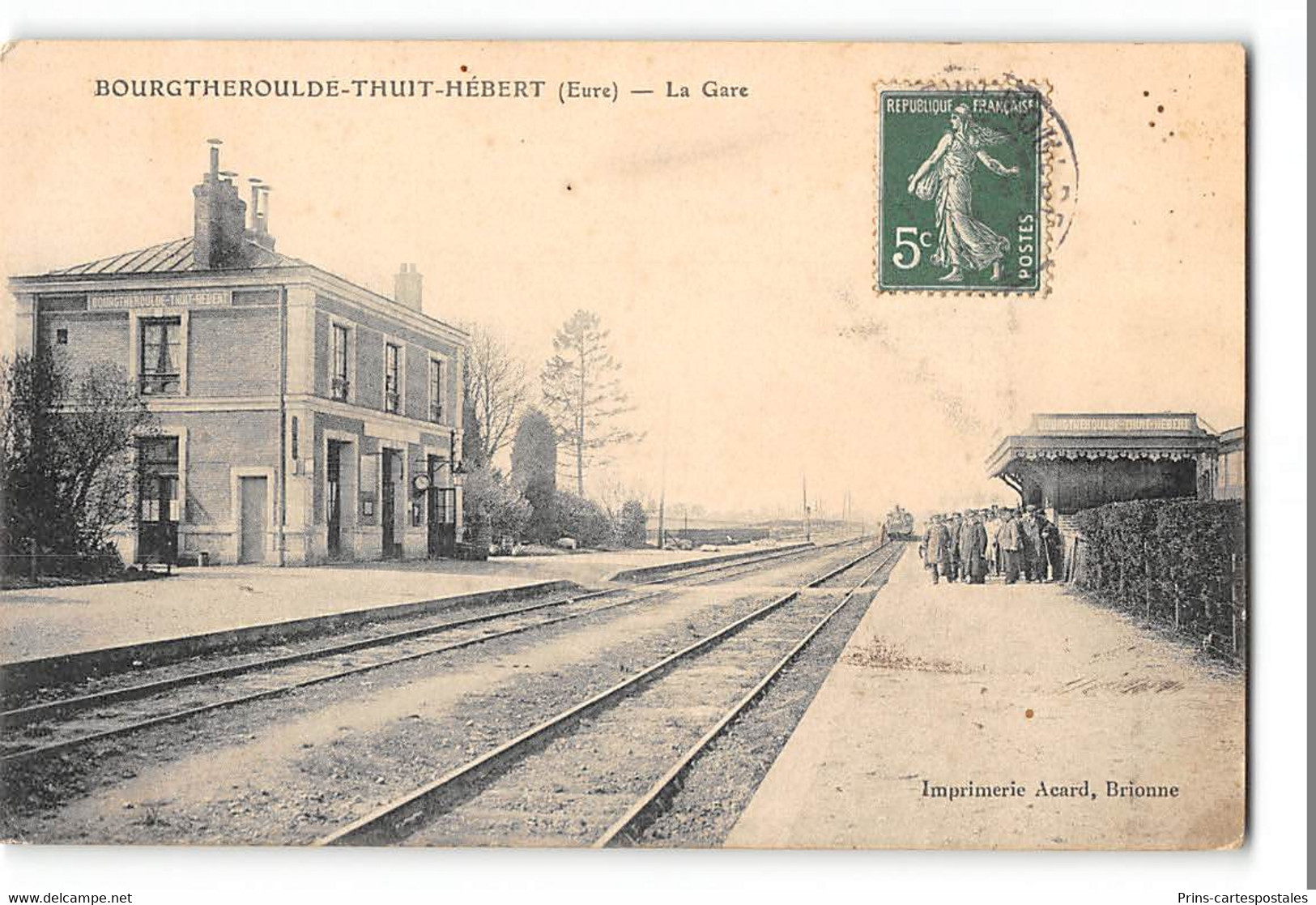 CPA 27 Bourgtheroulde Thuit Hébert La Gare Train - Bourgtheroulde