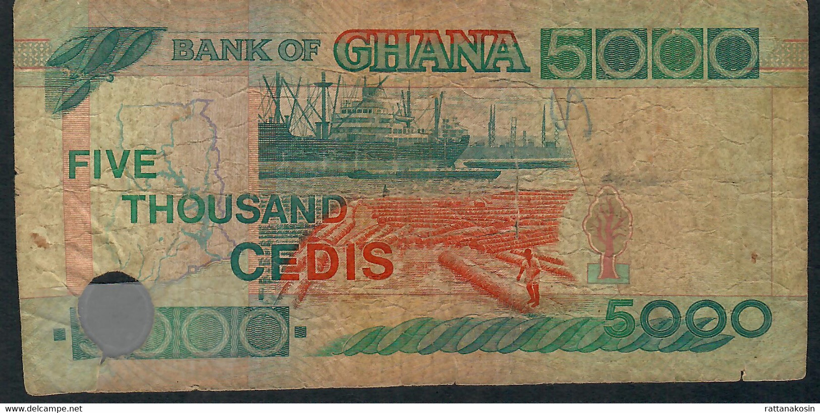 GHANA P34a 5000 CEDIS 1996 GOOD - Ghana