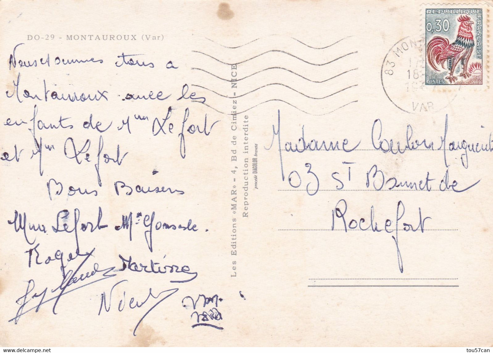MONTAUROUX - VAR  - (83)  -  PEU COURANTE CPSM MULTIVUES DES ANNEES 1960... - Montauroux