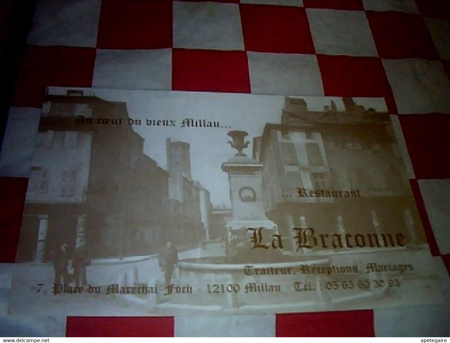 Carte De Visite Restaurant La  Braconne à Millau Aveyron - Tarjetas De Visita