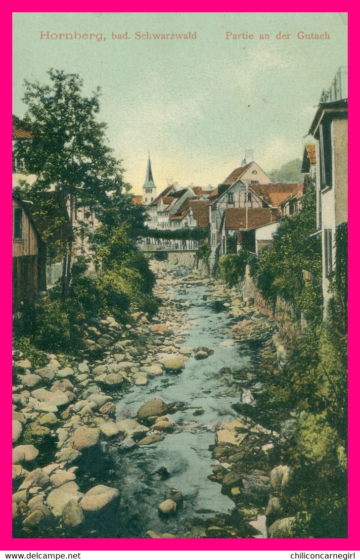 HORNBERG Bad. Schwarzwald - Partie An Der Gutach - Colorisée - Gasthof Zum Rössle - 1913 - Hornberg