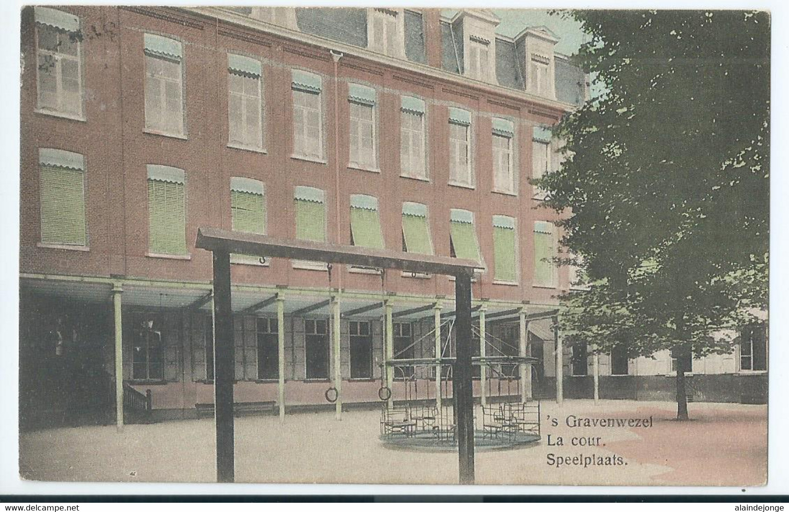 's Gravenwezel - Pensionnat Du Saint-Coeur De Marie - La Cour - Speelplaats - 1913 - Schilde