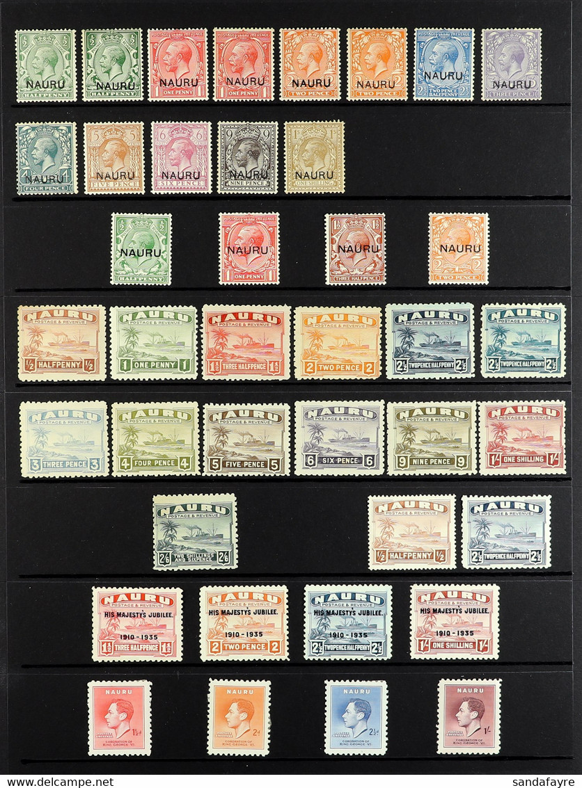 1916-68 MINT / NHM COLLECTION. An Attractive, ALL DIFFERENT Collection Presented On Stock Pages That Includes 1916-23 Se - Nauru