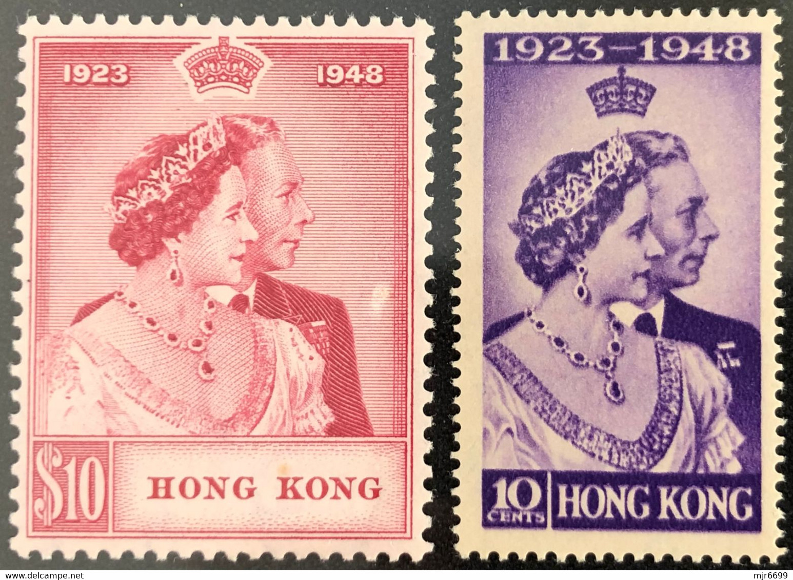 HONG KONG 1948 ROYAL SILVER WEDDING SET MINT HINGE - Unused Stamps