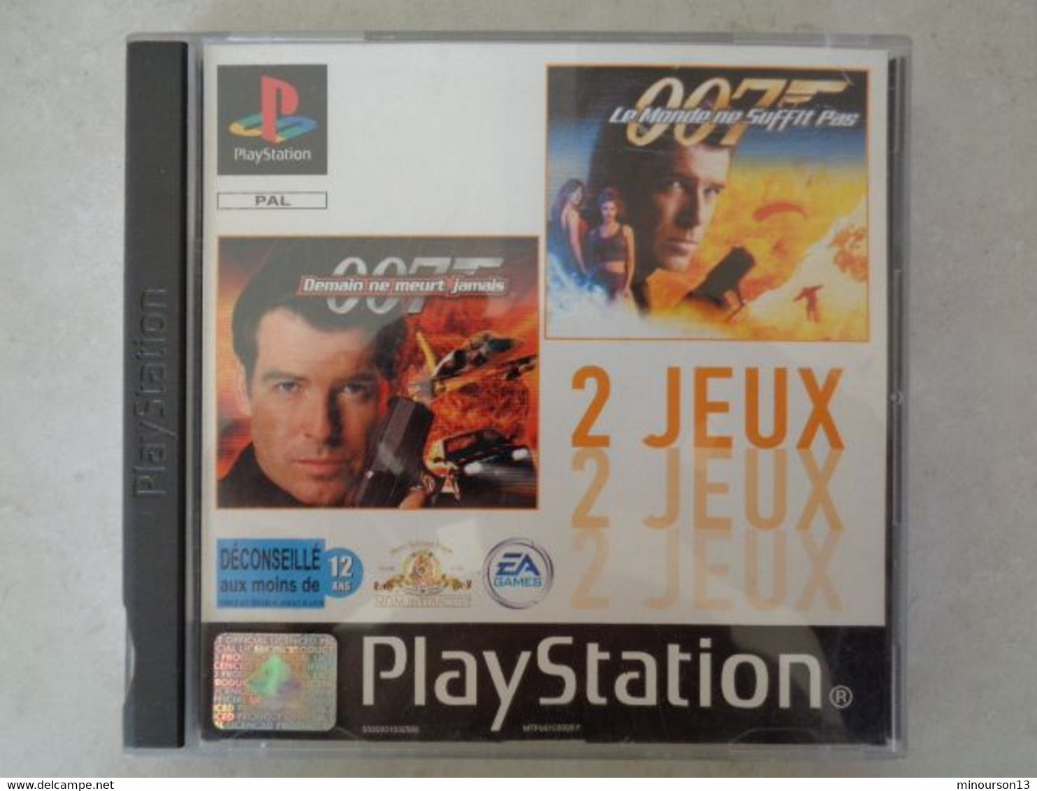 JEUX PLAYSTATION 1 - DISQUES NOIRS 2 JEUX 007 ( DEMAIN NE MEURT JAMAIS ET LE MONDE NE SUFFIT PAS ) AVEC NOTICE - Playstation 2