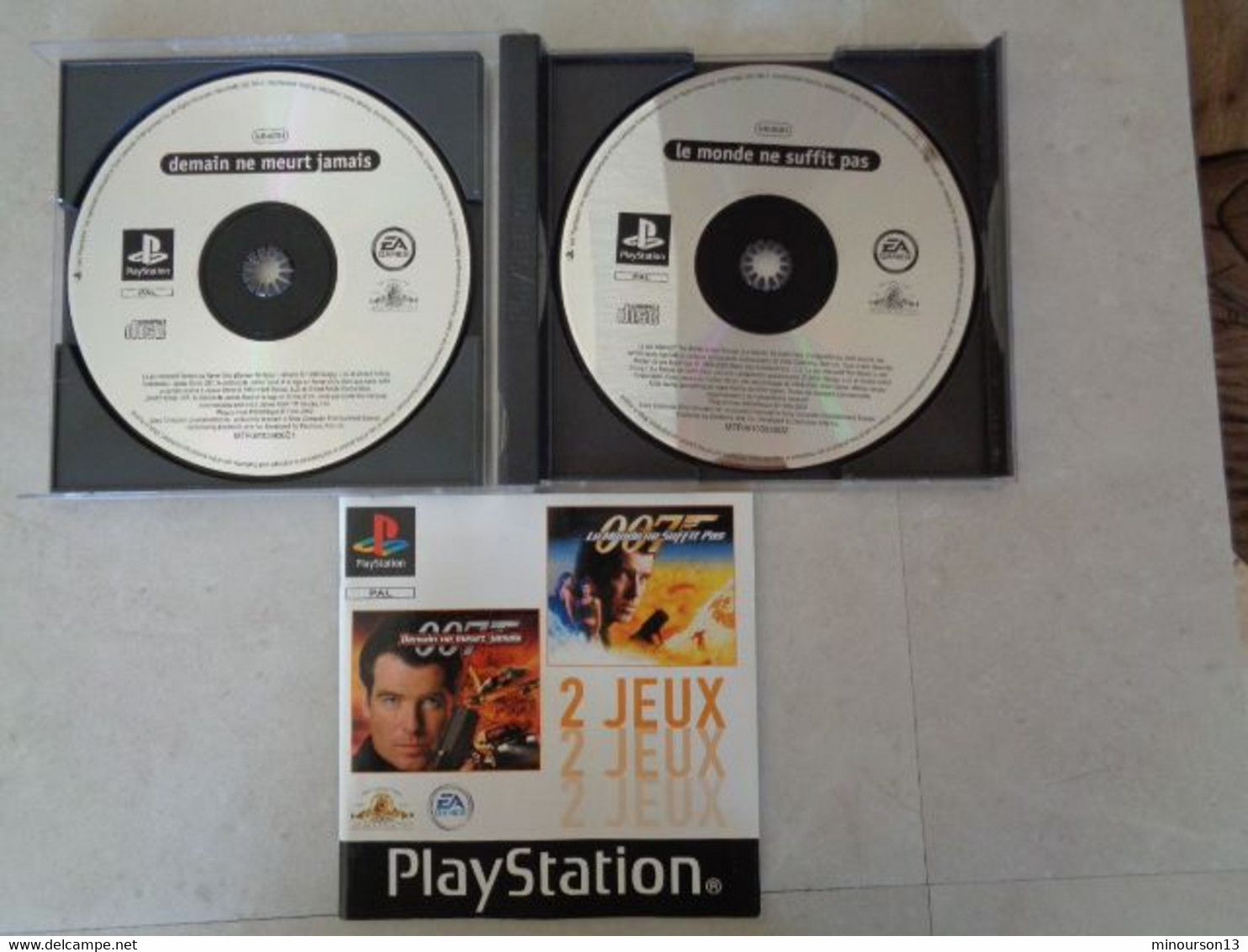 JEUX PLAYSTATION 1 - DISQUES NOIRS 2 JEUX 007 ( DEMAIN NE MEURT JAMAIS ET LE MONDE NE SUFFIT PAS ) AVEC NOTICE - Playstation 2