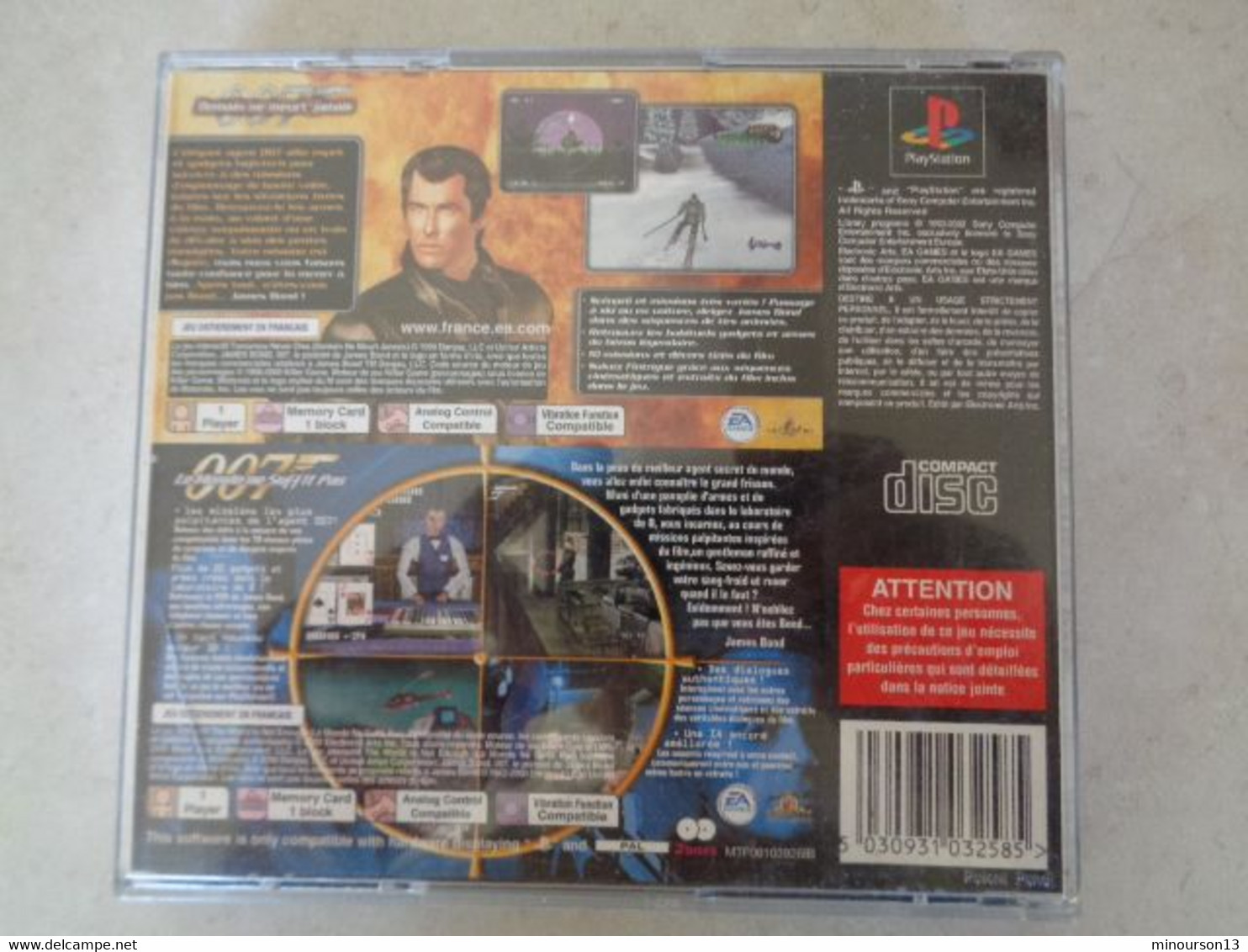 JEUX PLAYSTATION 1 - DISQUES NOIRS 2 JEUX 007 ( DEMAIN NE MEURT JAMAIS ET LE MONDE NE SUFFIT PAS ) AVEC NOTICE - Playstation 2