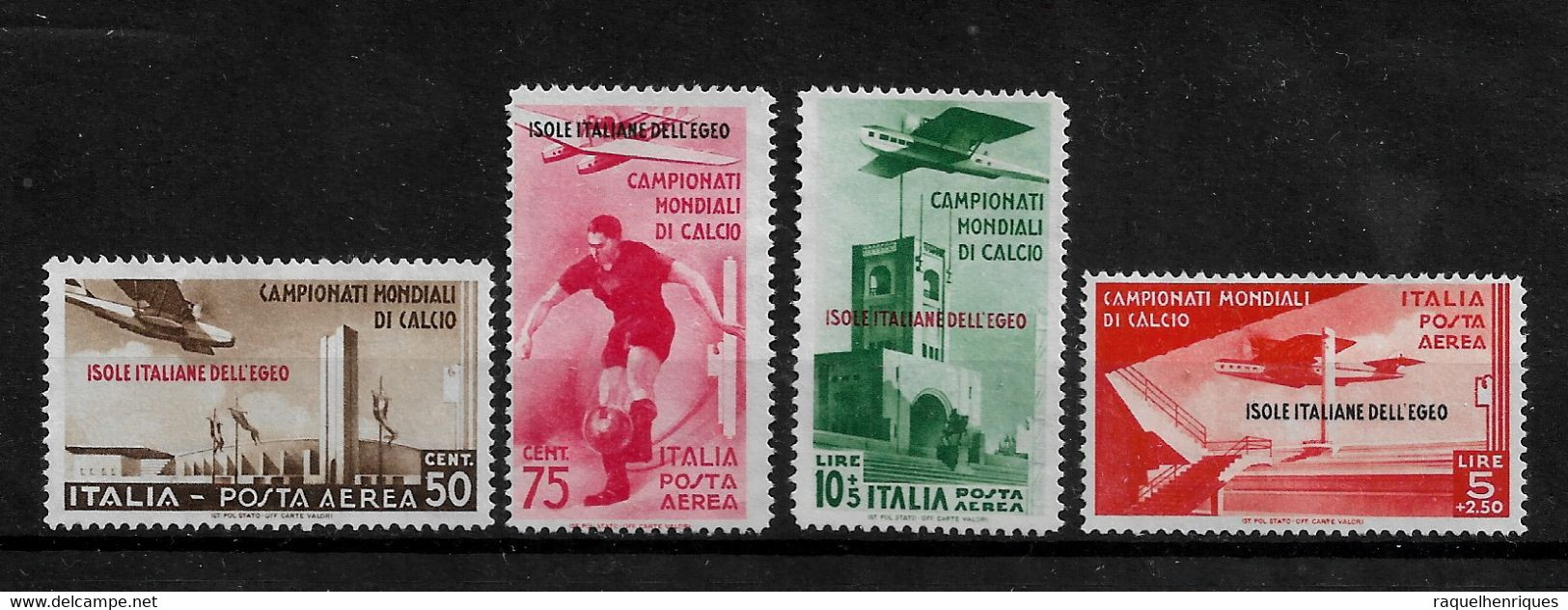 ITALY STAMP - AEGEAN ISLANDS - 1934 Airmail - Football World Cup SET M NG (BA5#108) - Egeo (Adm. Autónoma)