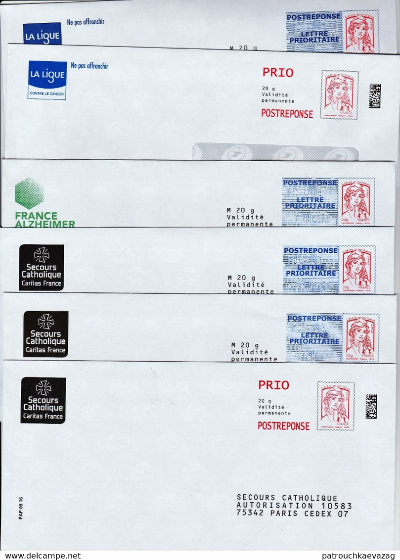 Lot 18 Enveloppes Différentes PAP : Réponse/Ciappa-Kavena - PAP : Antwoord /Ciappa-Kavena