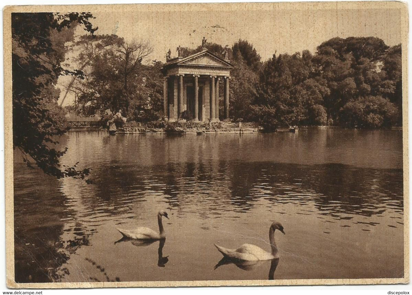 AB6050 Roma - Villa Borghese - Il Laghetto E Il Tempietto - Barche Boats Bateaux / Viaggiata 1947 - Parchi & Giardini