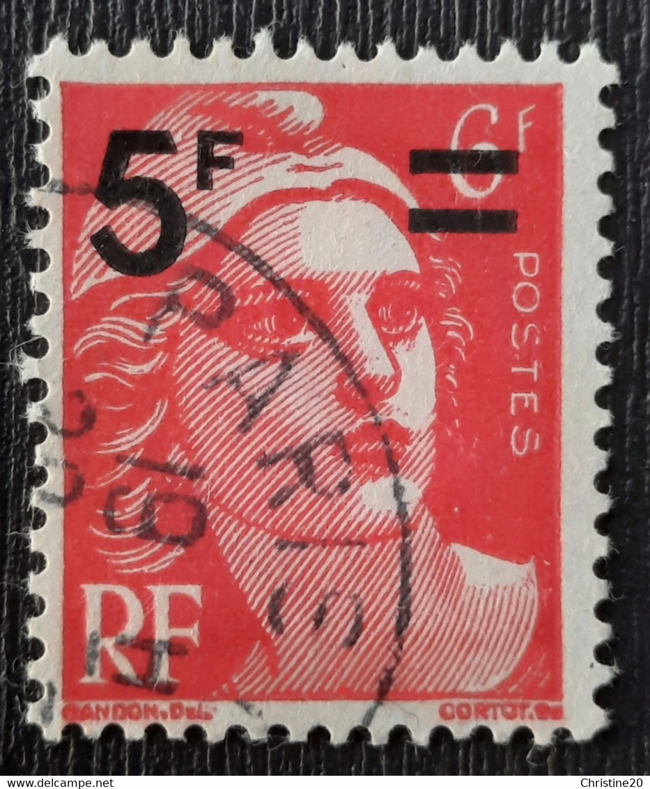 France 1949 Marianne De Gandon N°827c Ob TB Cote 8€ - 1945-54 Marianne De Gandon