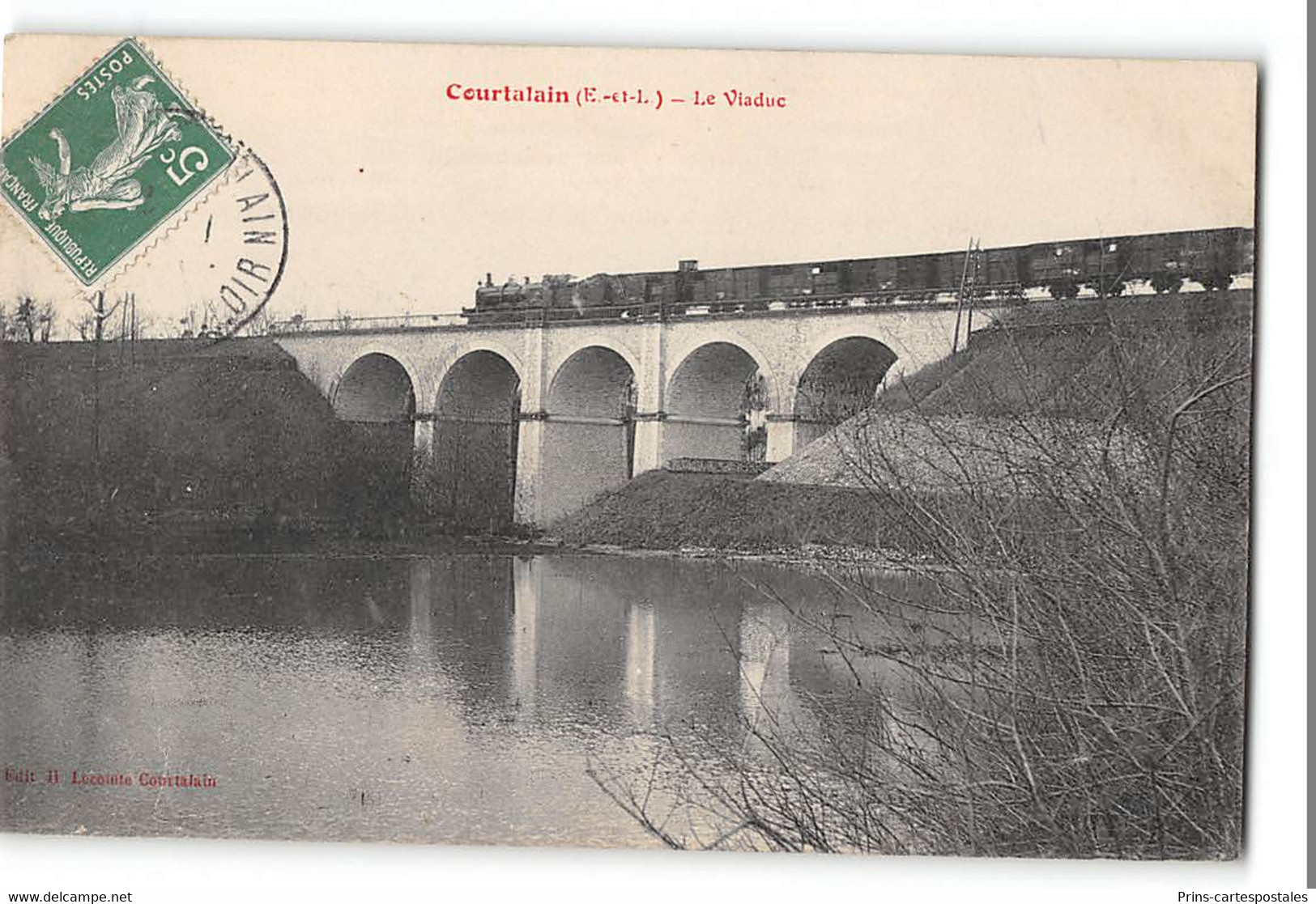 CPA 28 Courtalain Le Viaduc Train - Courtalain