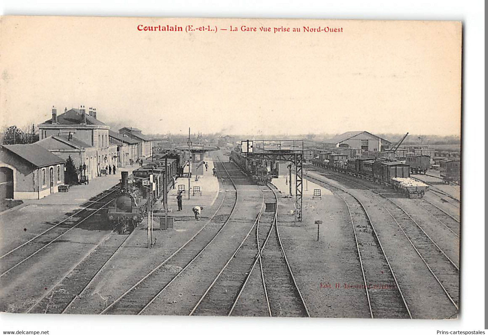 CPA 28 Courtalain La Gare, Vue Prise Au Nord Ouest Train - Courtalain