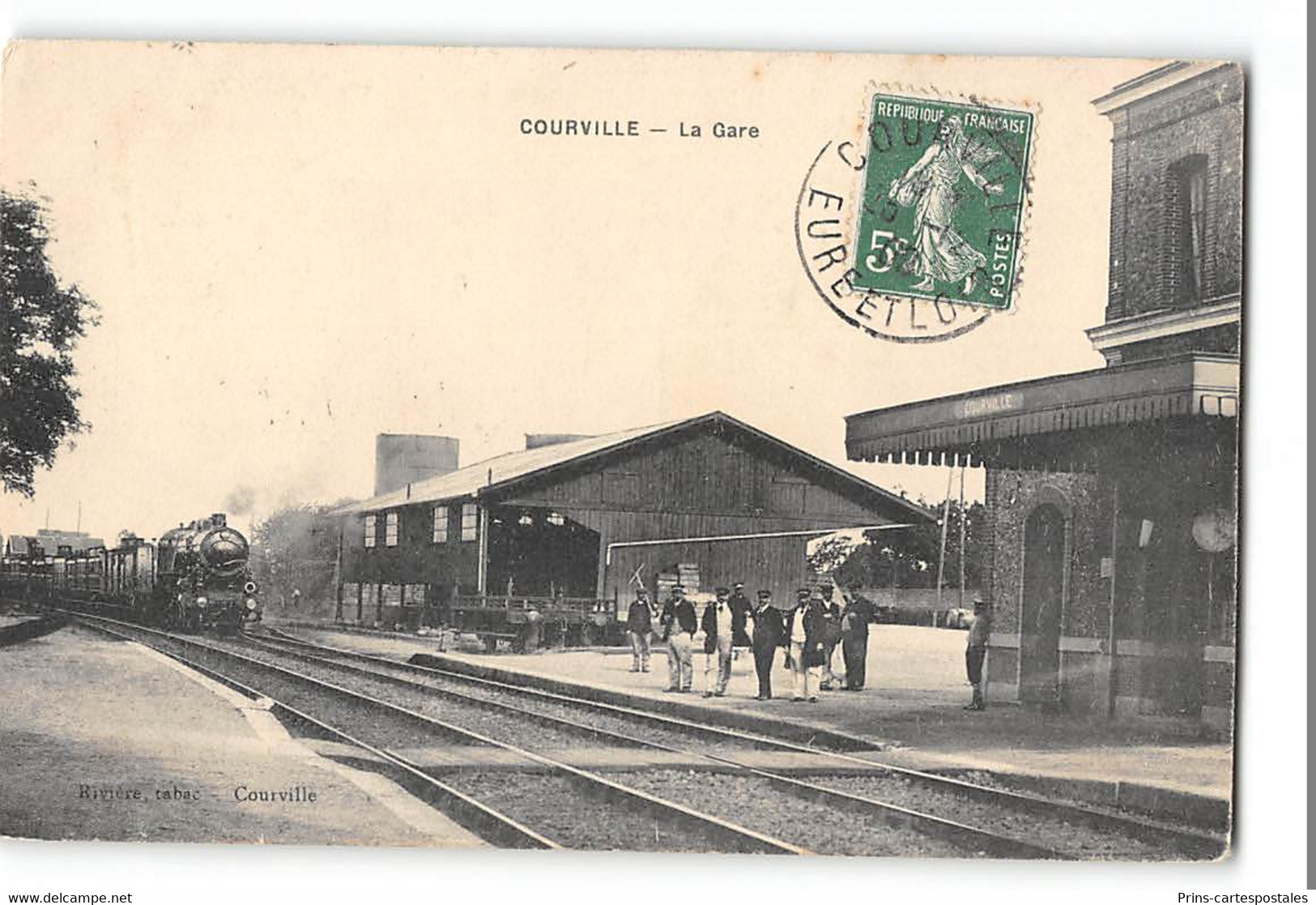 CPA 28 Courville La Gare Train - Courville