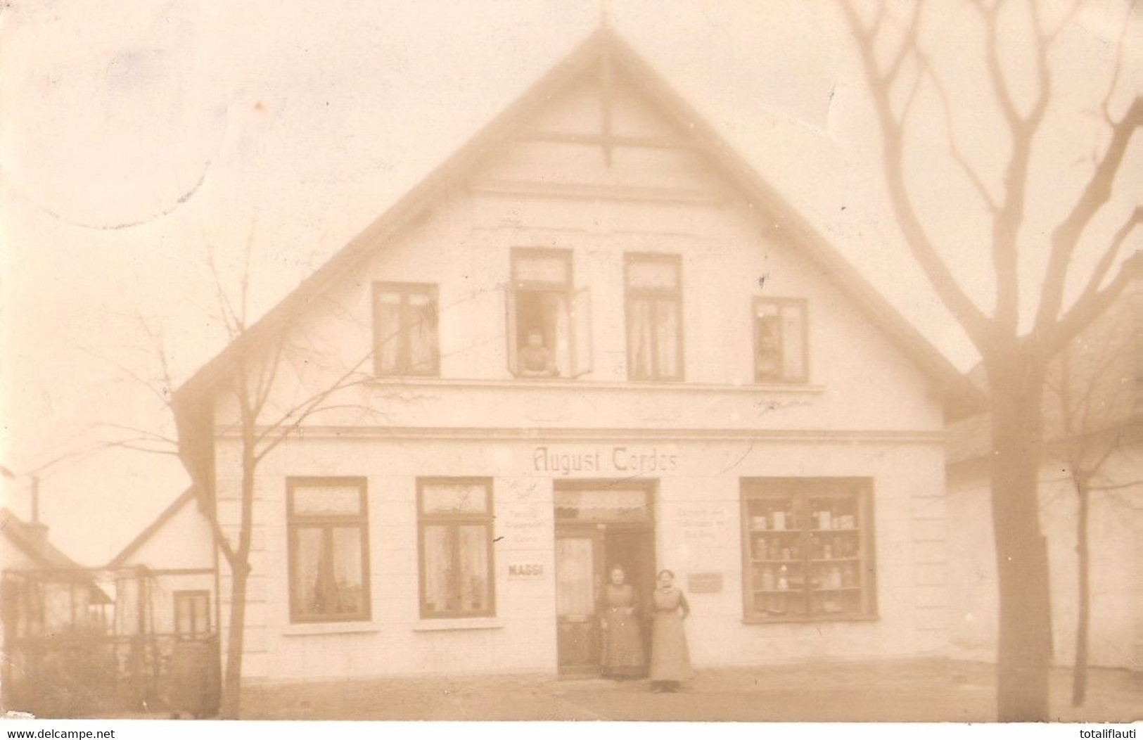 DELMENHORST Niedersachsen Geschäft August Cordes Original Private Fotokarte Gelaufen 8.12.1913 - Delmenhorst