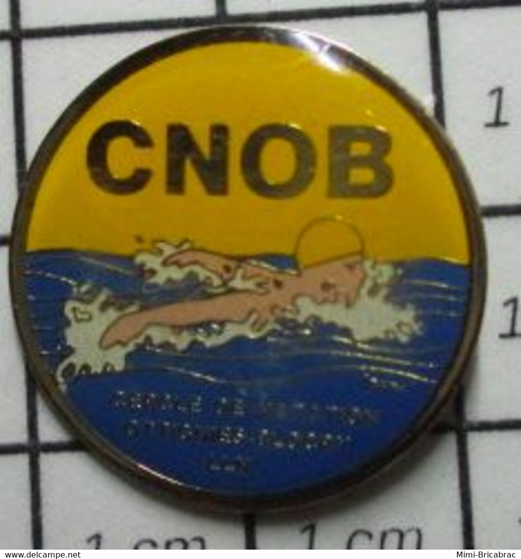 1316A Pin's Pins / Beau Et Rare / THEME : SPORTS / NATATION CLUB CNOB OTTIGNIES BELGIQUE - Natation