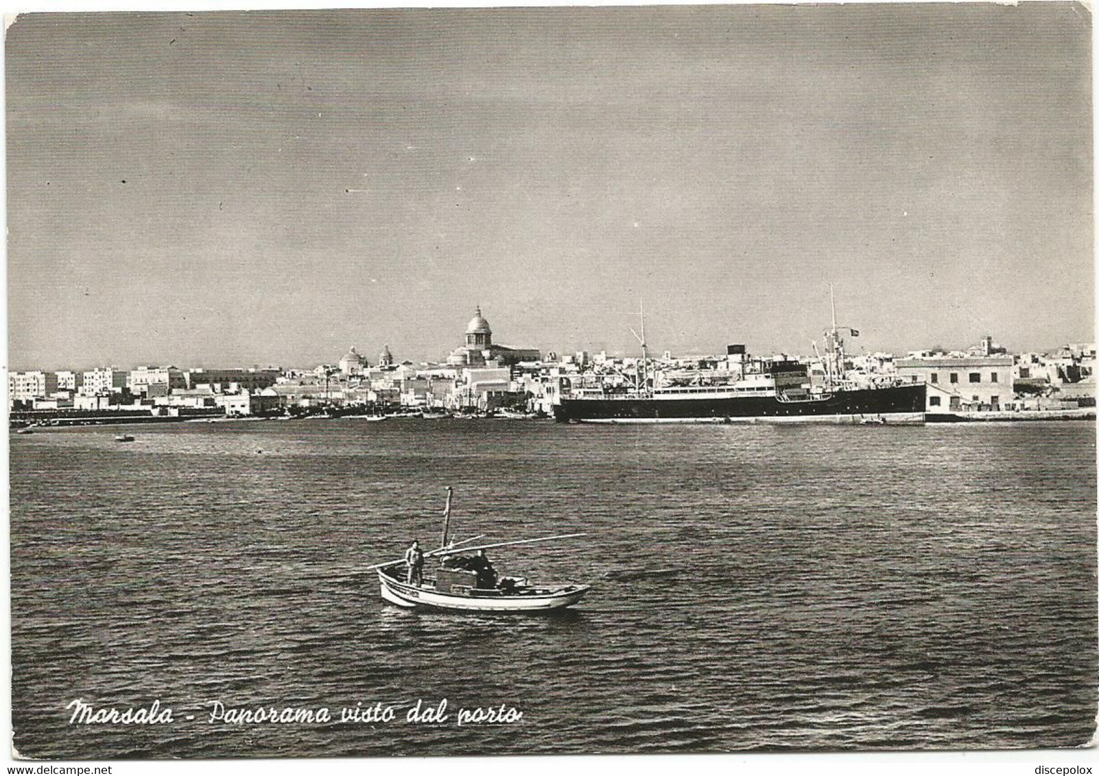 AB6062 Marsala (Trapani) - Panorama Visto Dal Porto - Navi Ships Bateaux / Non Viaggiata - Marsala