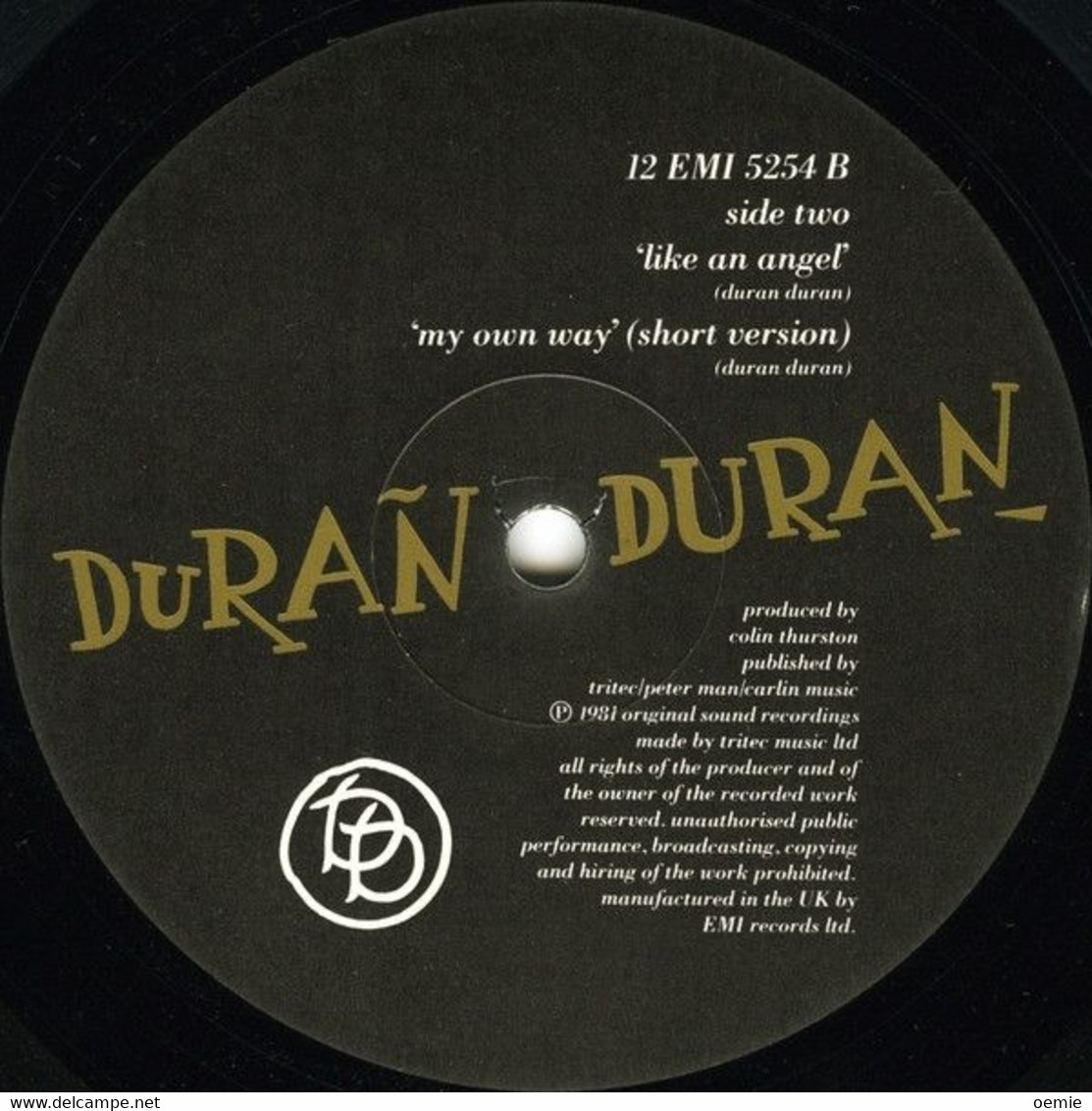 DURAN DURAN °  MY OWN WAY  NIGHT VERSION - 45 T - Maxi-Single