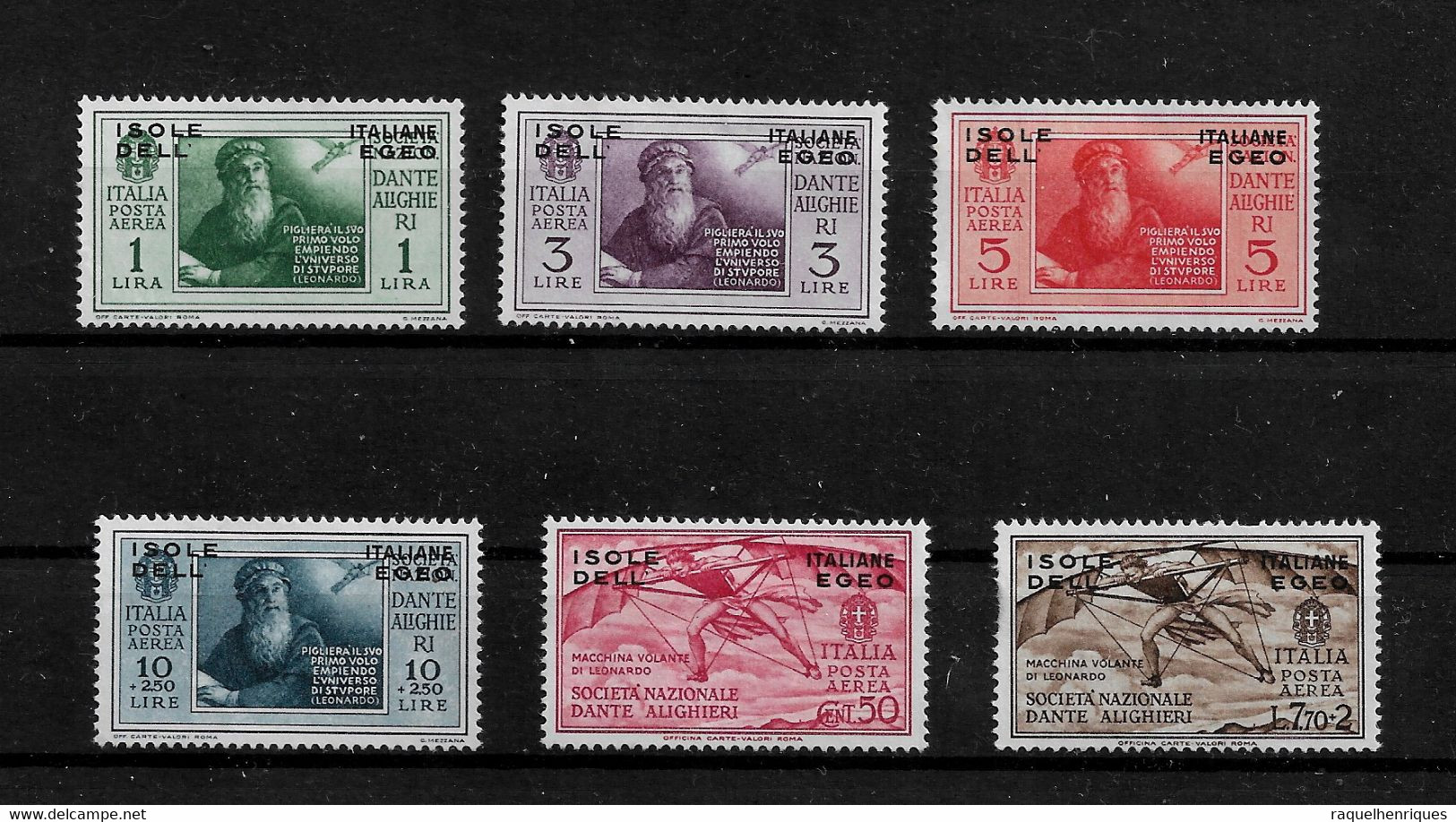 ITALY STAMP - AEGEAN ISLANDS - 1932 Airmail - Ovp ISOLE ITALIANE DELL'EGEO SET M NG (BA5#115) - Egeo (Amministrazione Autonoma)