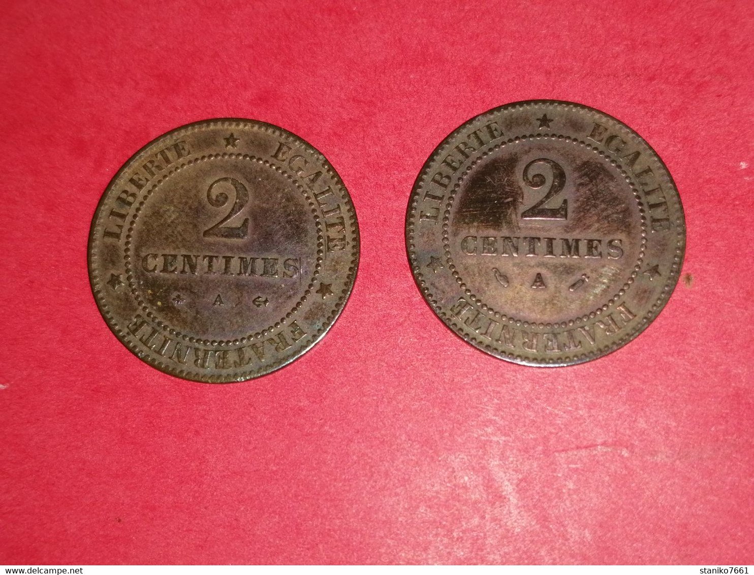 2 X 2 CENTIMES 1879 (PETIT A) 1882 A CERES TTB Non Nettoyé VOIR PHOTOS - Autres & Non Classés