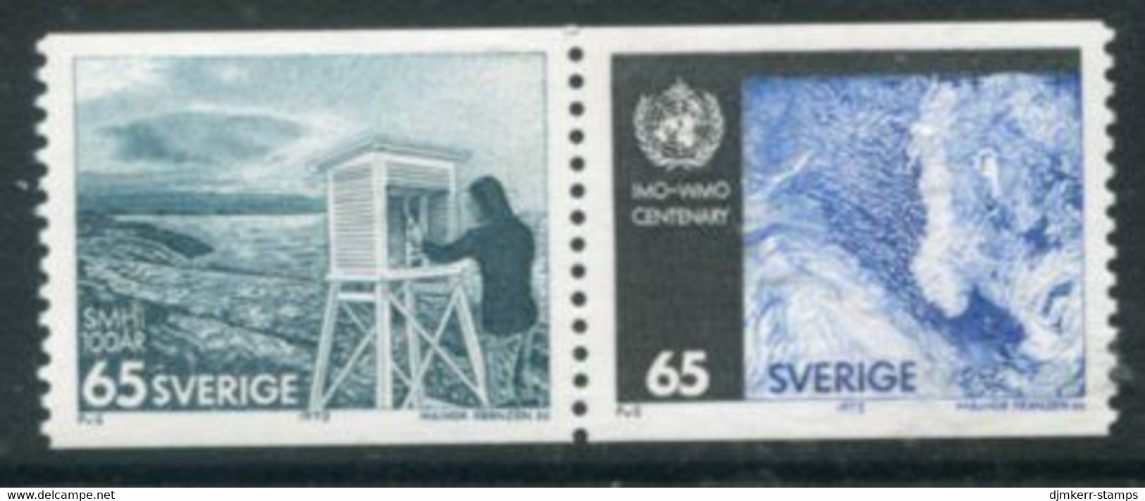 SWEDEN 1973 Centenary Of Meteorolgical Organisation  MNH / **.  Michel 806-07 - Nuovi