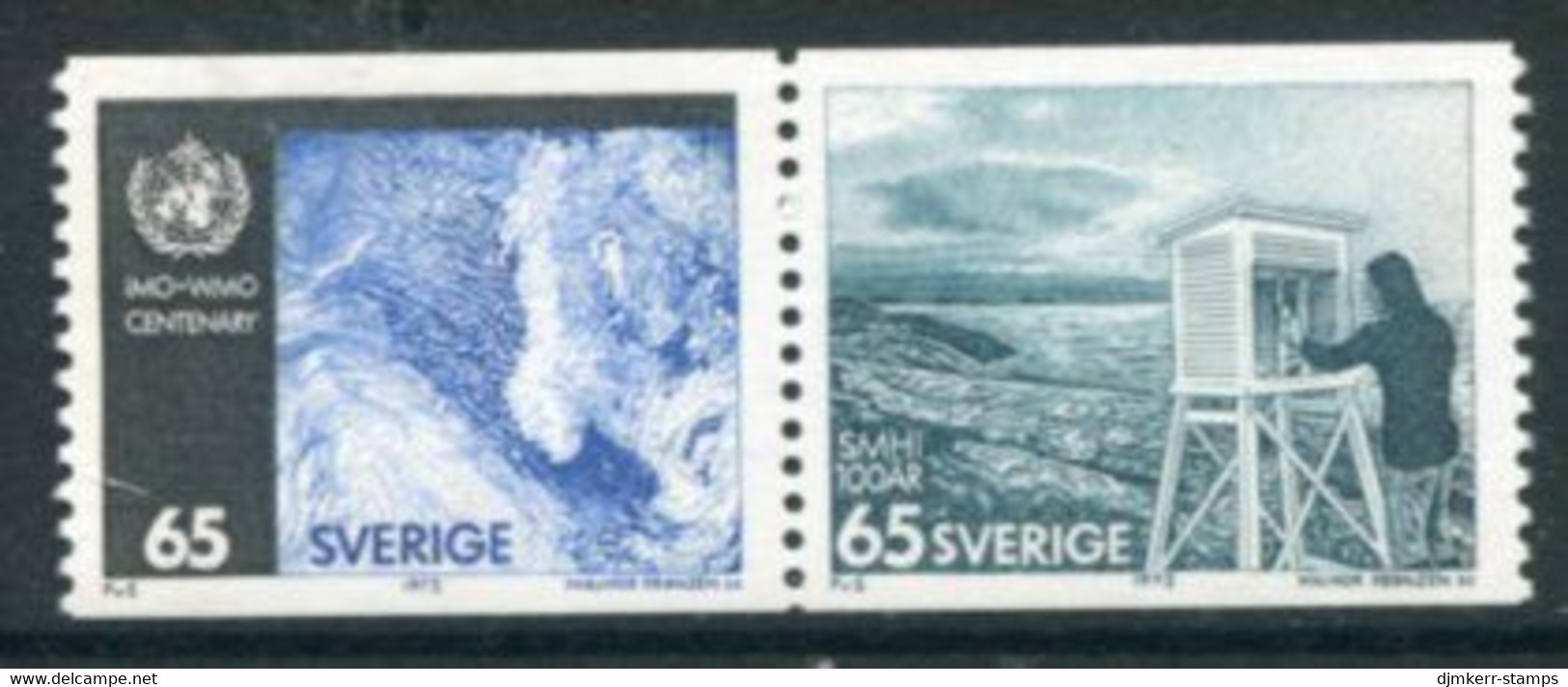SWEDEN 1973 Centenary Of Meteorolgical Organisation  MNH / **.  Michel 806-07 - Nuevos