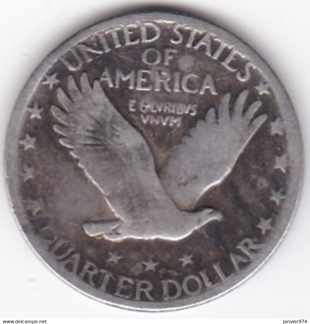 Etats Unis . Quarter Dollar Standing Liberty 1926 , En Argent - 1916-1930: Standing Liberty