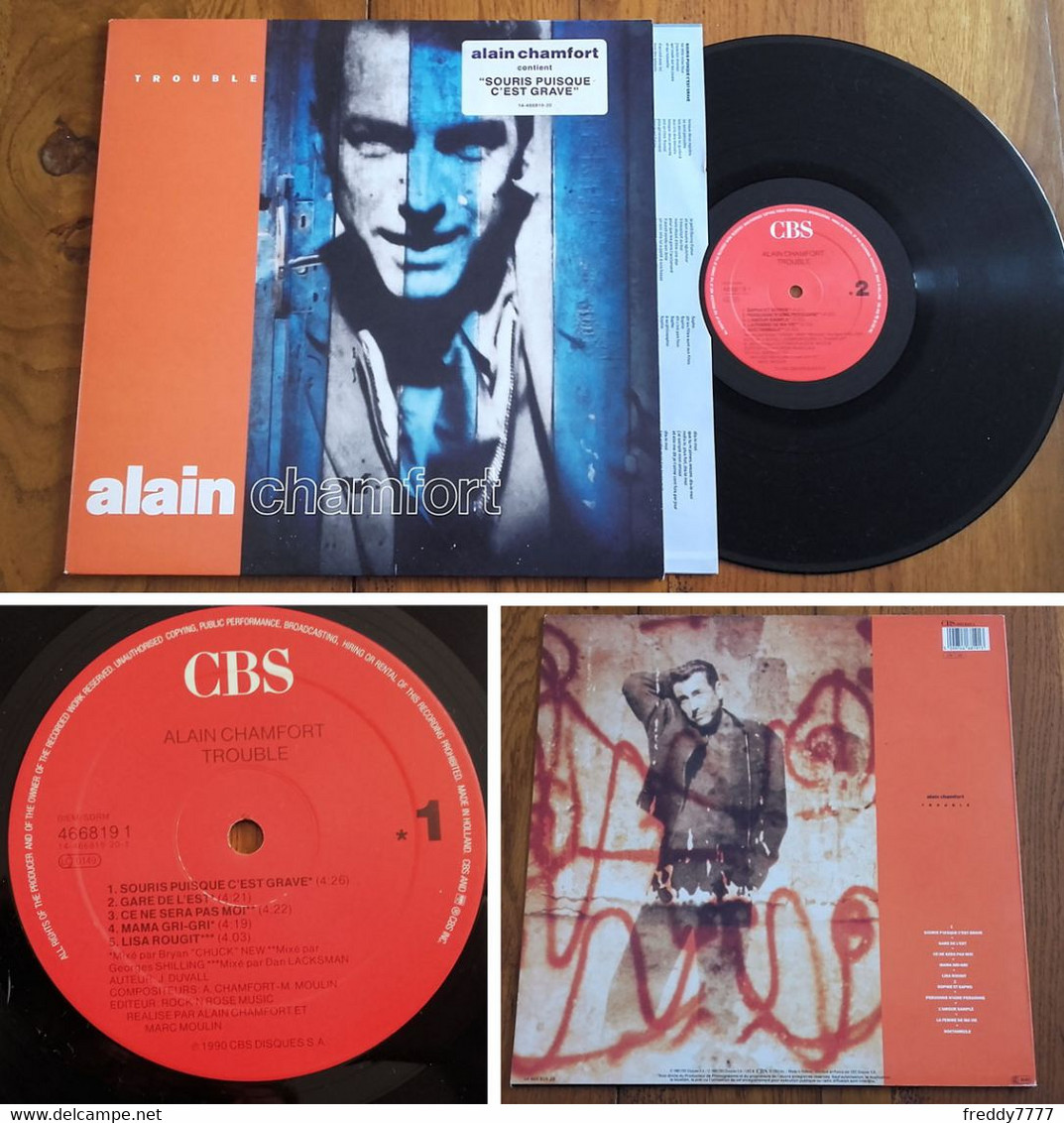 RARE Dutch LP 33t RPM (12") ALAIN CHAMFORT (1990) - Ediciones De Colección