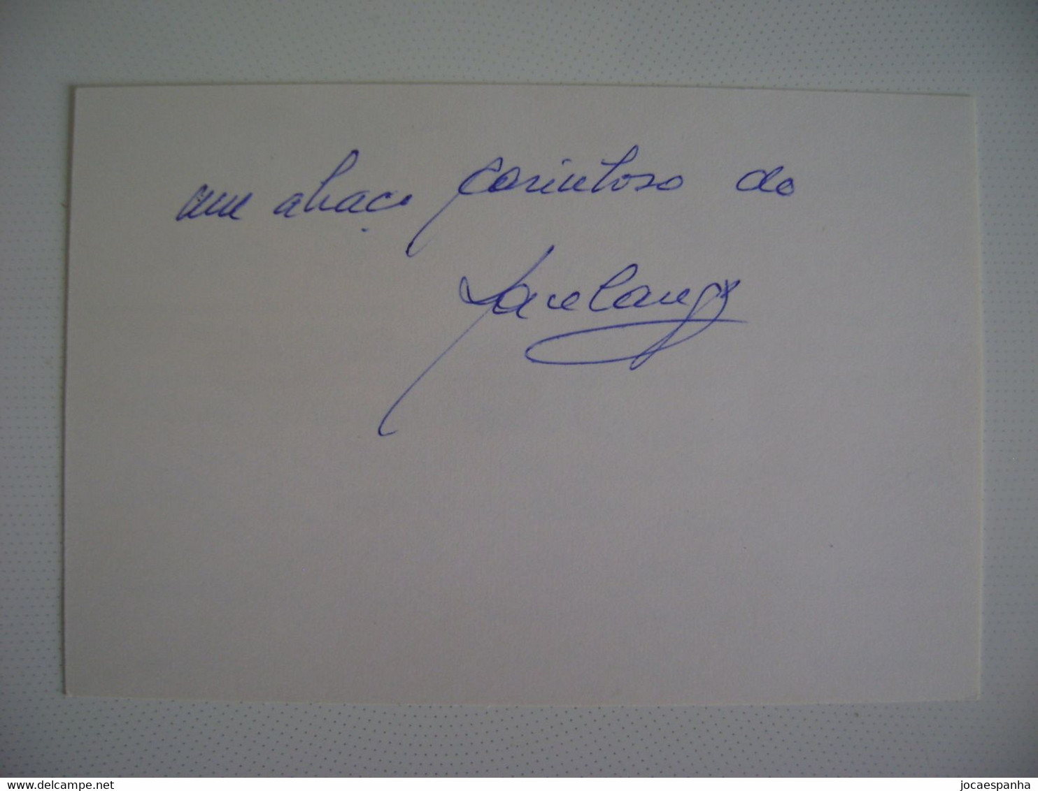 FIFA CARD AND ENVELOPE MANUSCRIPT TEST AND SIGNED BY PRESIDENT JOAO HAVELANGE IN 1981 - Handtekening