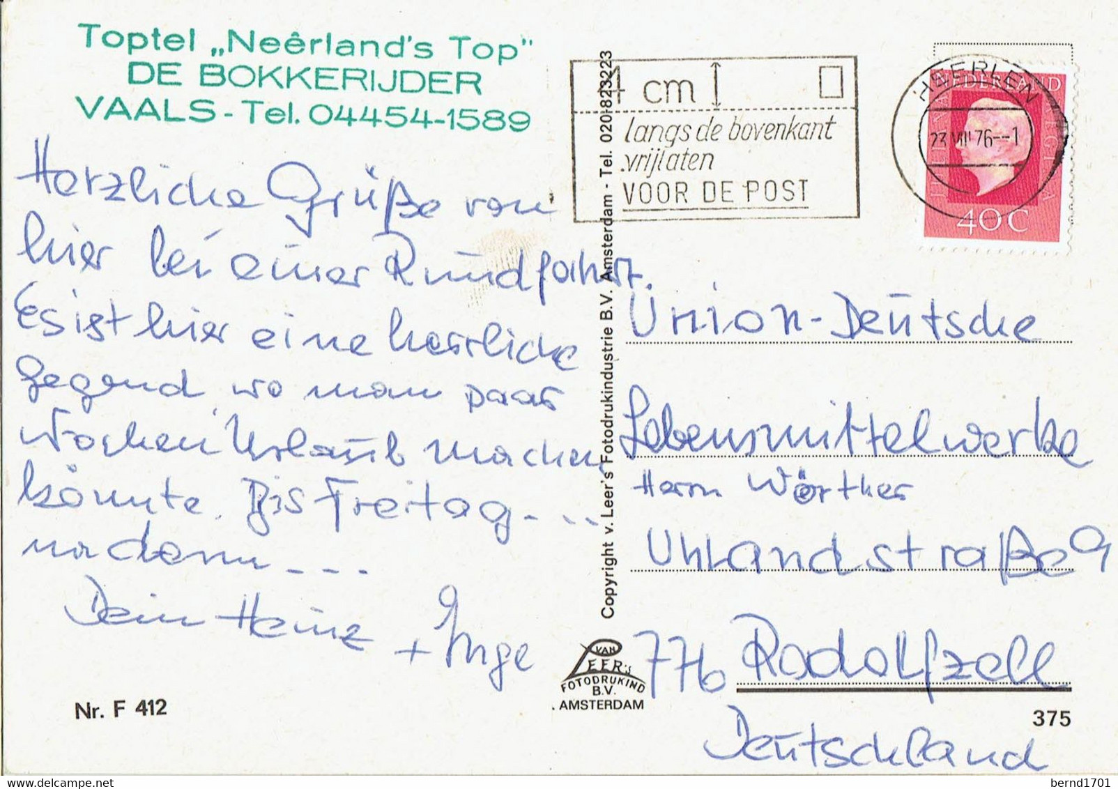 Niederlande / Netherland - Vaals # Ansichtskarte Gebraucht / View Card Used (X1487) - Vaals