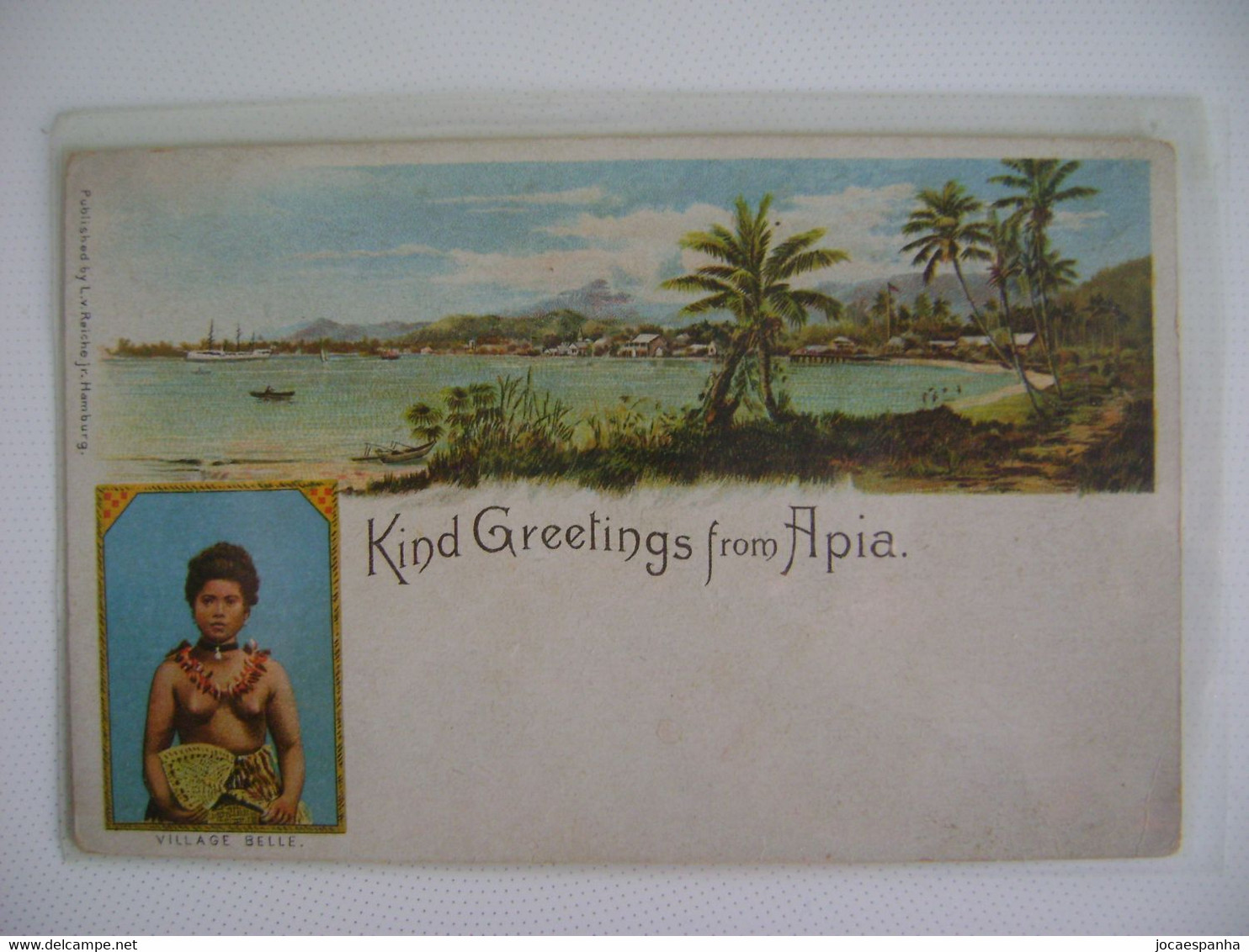 POSTCARD "KIND GREETINGS FROM APIA" IN THE STATE - Samoa