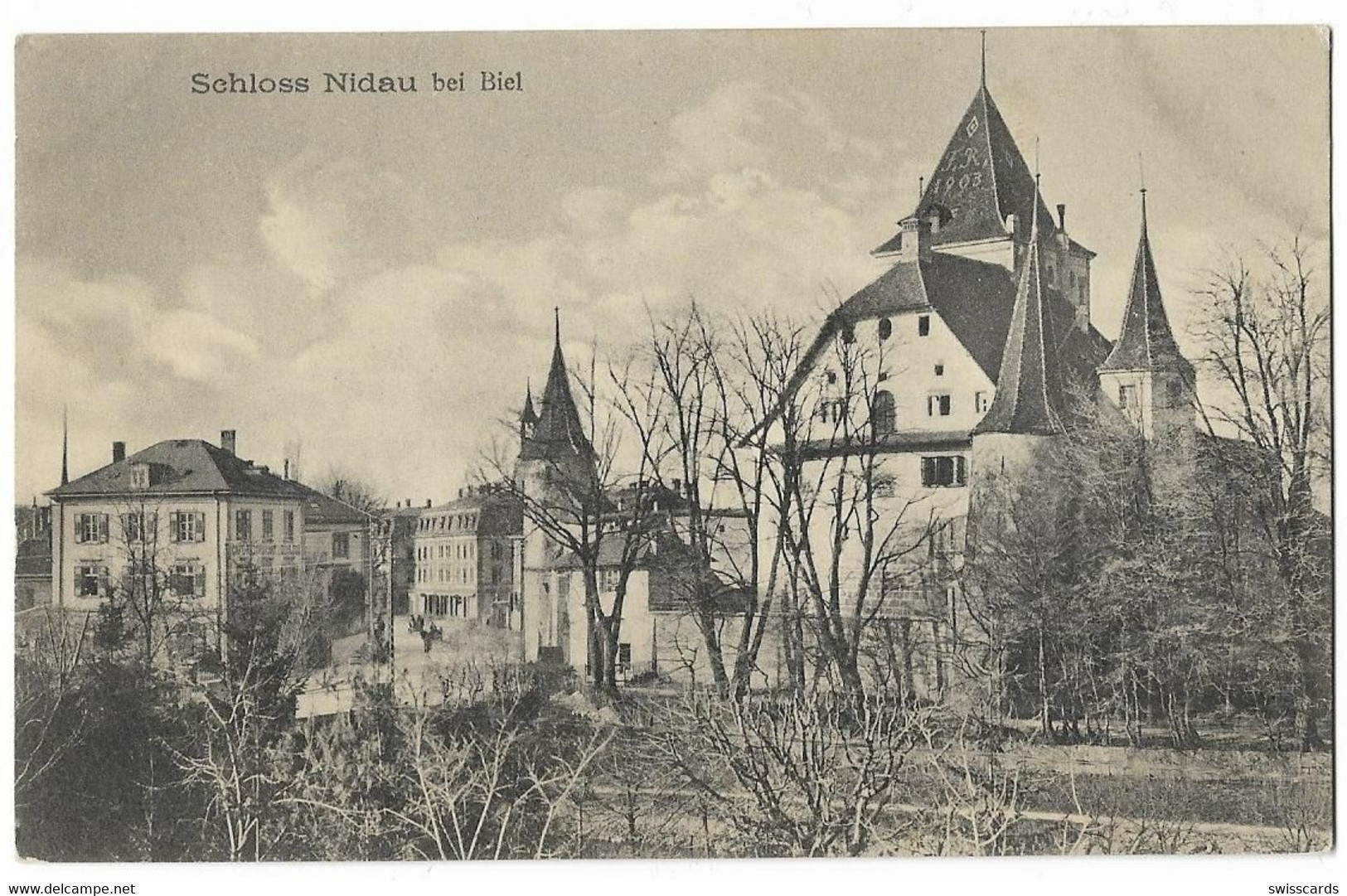 NIDAU: Schlossquartier Mit Restaurant ~1920 - Nidau