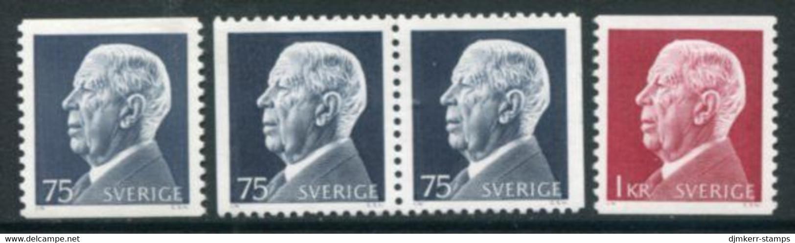 SWEDEN 1972 Definitive: King Gustav VI Adolf  MNH / **.  Michel 779-80 - Unused Stamps