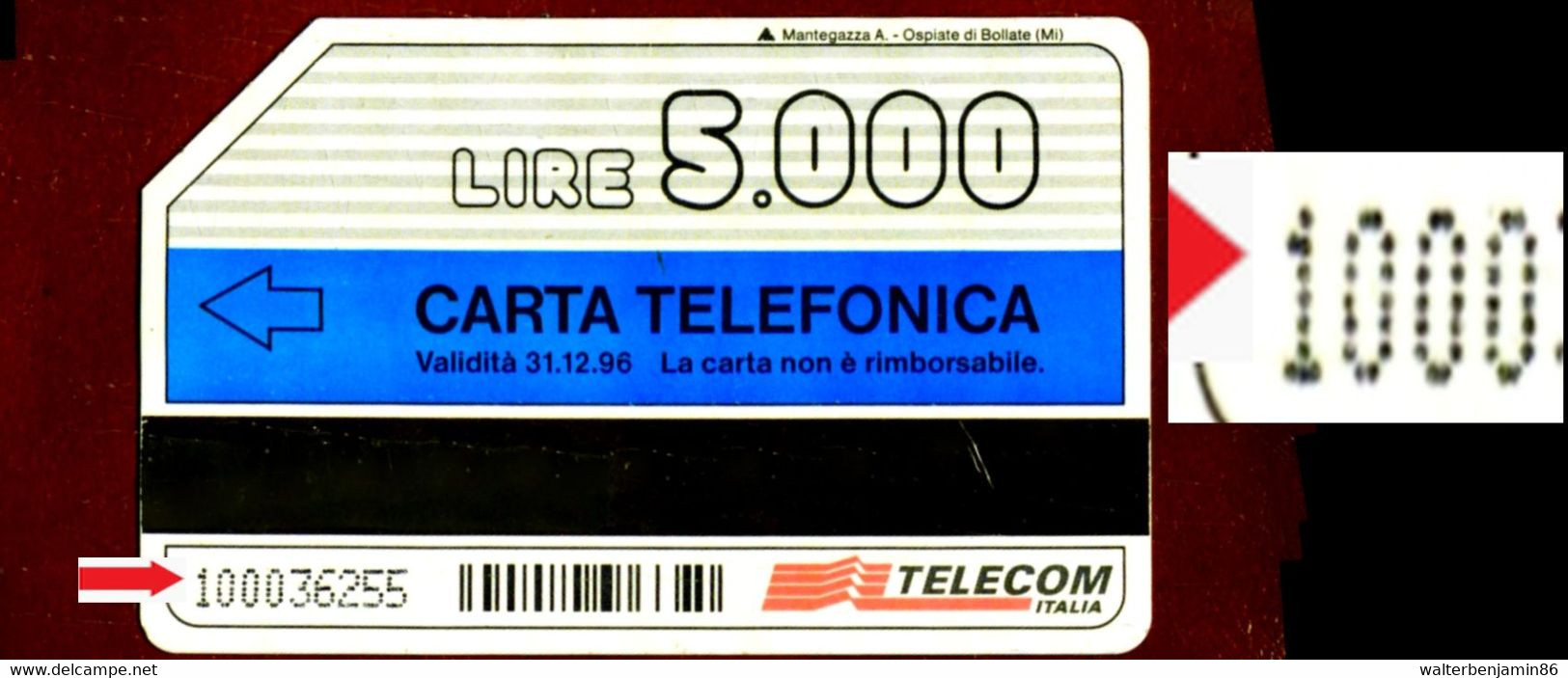 G 332 C&C 2434 SCHEDA TELEFONICA USATA SPAZIARE VARIANTE OCR INIZIA CON 1 2^A QUALITA' - Errori & Varietà