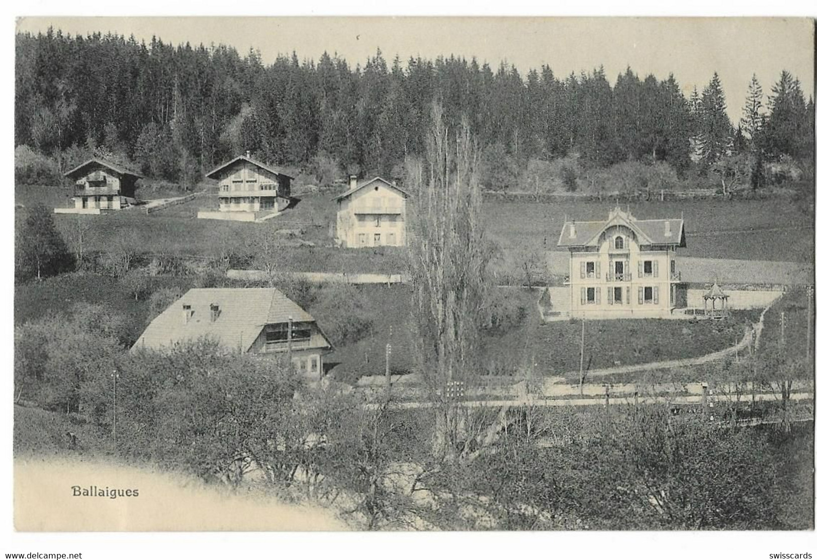 BALLAIGUES: 5 Chalets, Quartier Extérieur ~1910 - Ballaigues