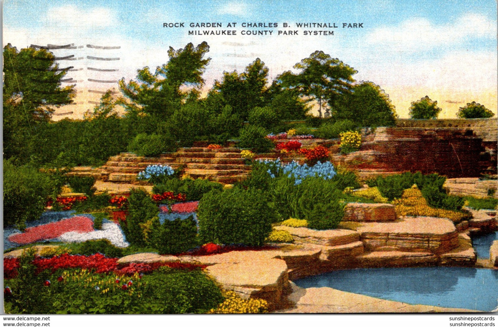 Wisconsin Milwaukee Charles P Whitnall Park Rock Garden 1952 - Milwaukee