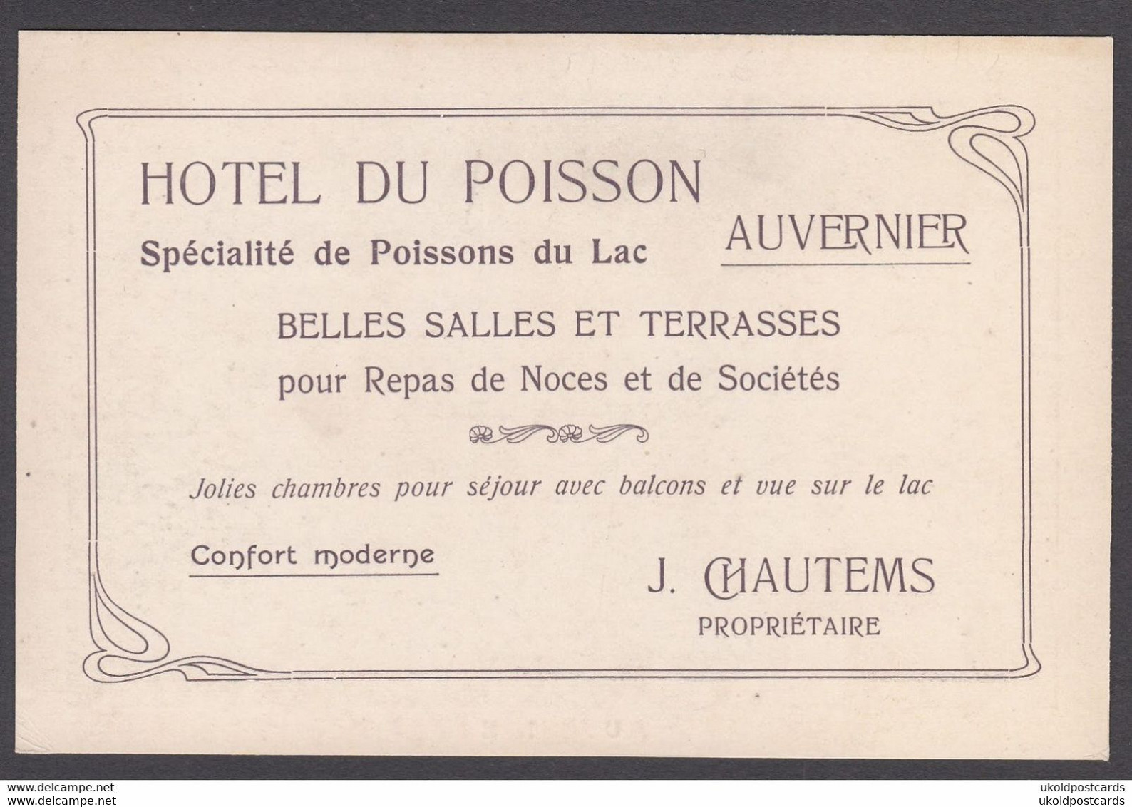 CPA  Suisse,  AUVERNIER, Hotel Du Poisson - Auvernier