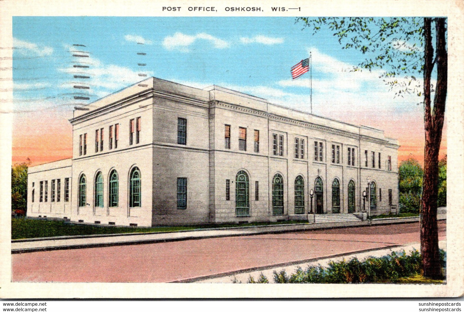 Wisconsin Oshkosh Post Office 1938 - Oshkosh