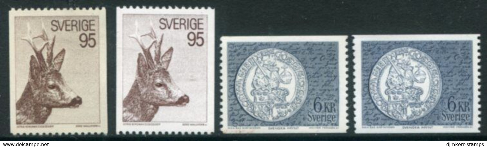 SWEDEN 1972 Definitive On Ordinary And Fluorescent Paper MNH / **.  Michel 751x+y, 757x+y - Ungebraucht