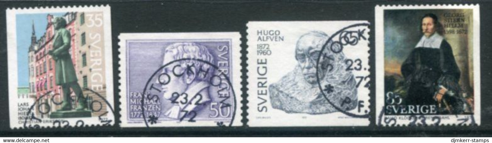 SWEDEN 1972 Anniversaries Of Personalities Used.  Michel 742-45 - Gebraucht