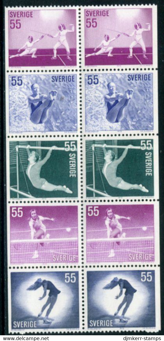 SWEDEN 1972 Sportswomen MNH / **.  Michel 737-41 - Unused Stamps