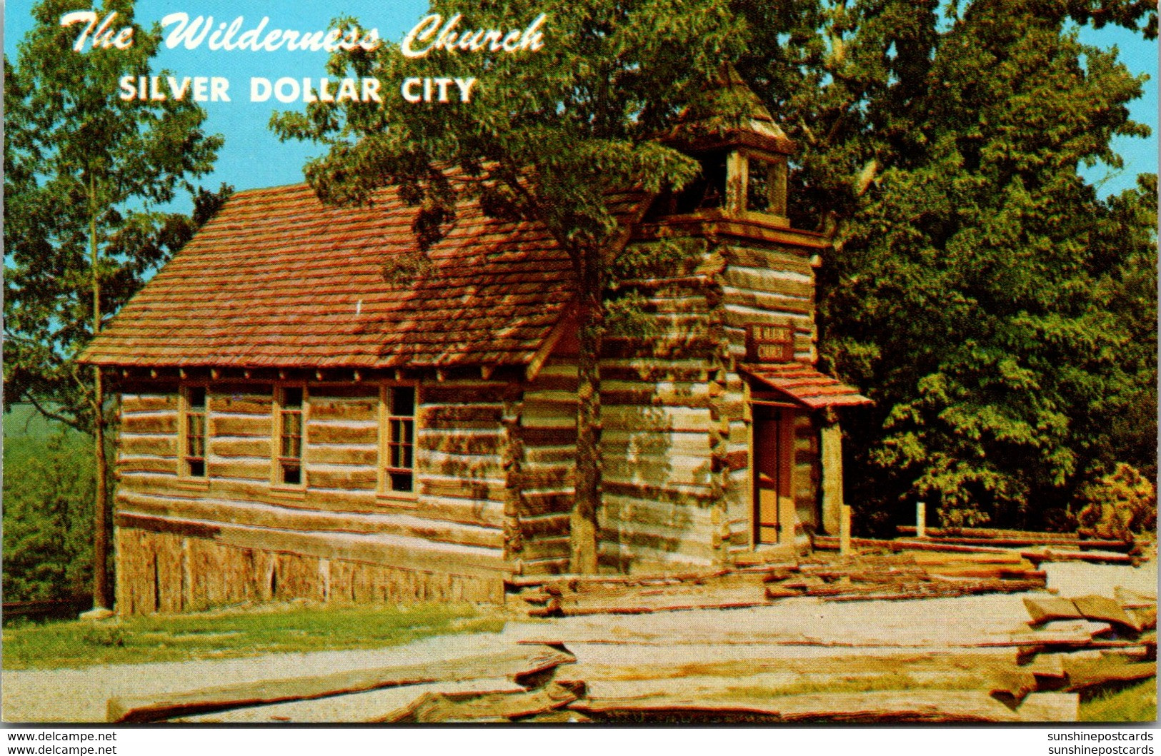 Missouri Branson Marvel Cave Park Silver Dollar City The Wilderness Log Church 1965 - Branson
