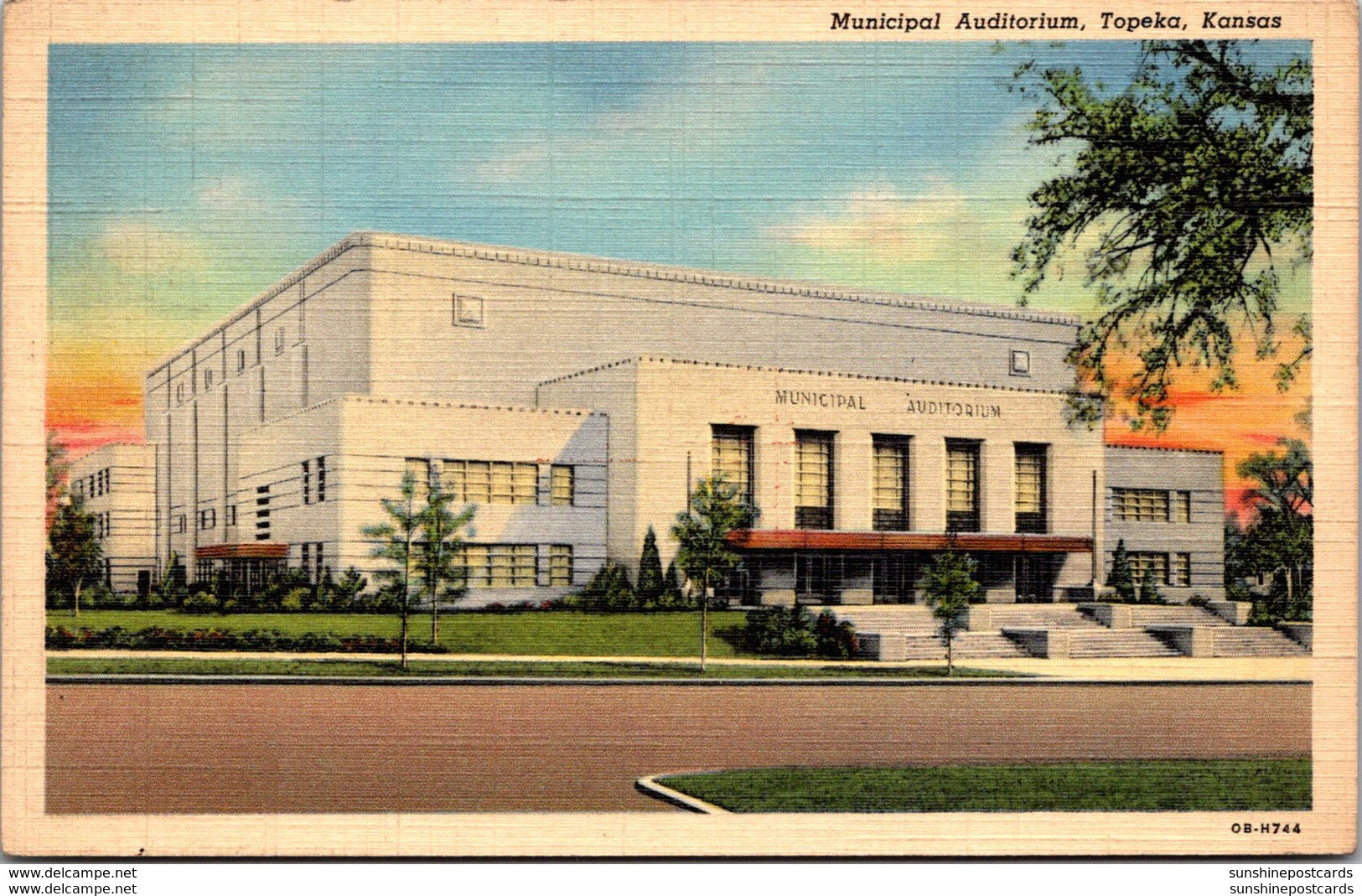 Kansas Topeka Municipal Auditorium Curteich - Topeka